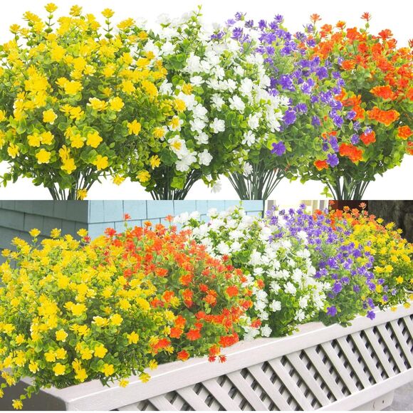 Grunyia Other - Grunyia 8 Bundles Eucalyptus Artificial Outdoors Flowers (Mix)
